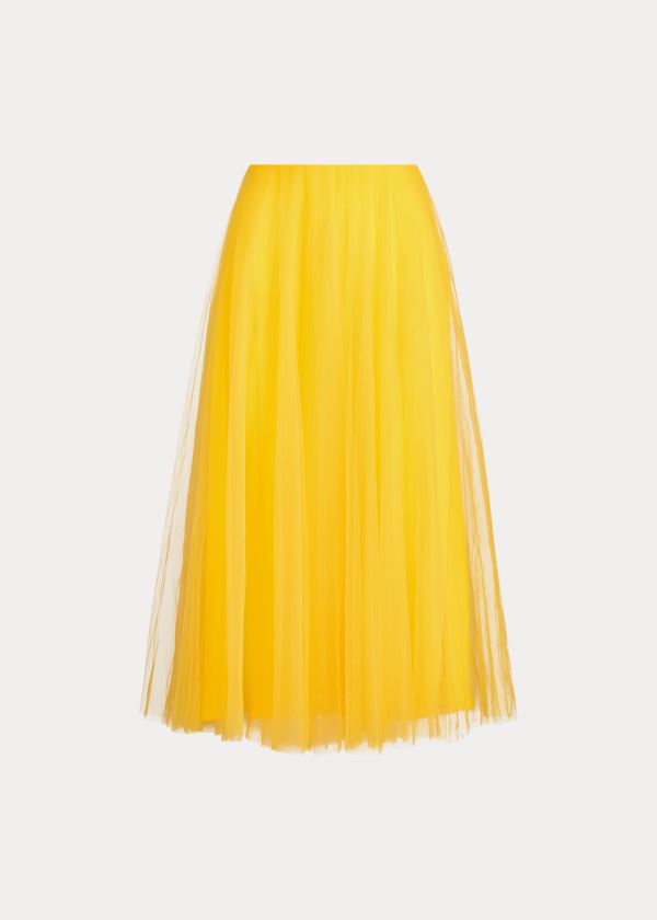 Saia Ralph Lauren Trivelas Pleated Tulle Mulher 58021-KFYM